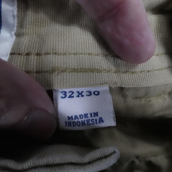 Old Navy Cargo Pants Men 32x26 Khaki Teakwood Cargo Utility Pockets Classic Y2K - Picture 4 of 15